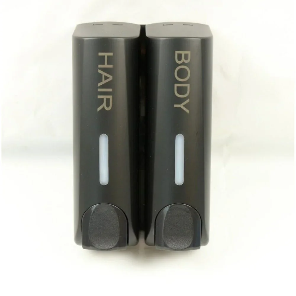 AUMIO Chamber Soap Dispenser, Gel Shampoo Conditioner Refillable‎ 2x350ml -OPEN